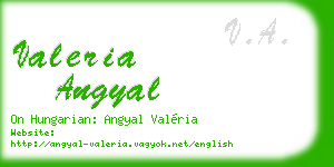 valeria angyal business card