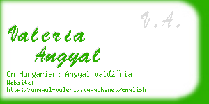 valeria angyal business card